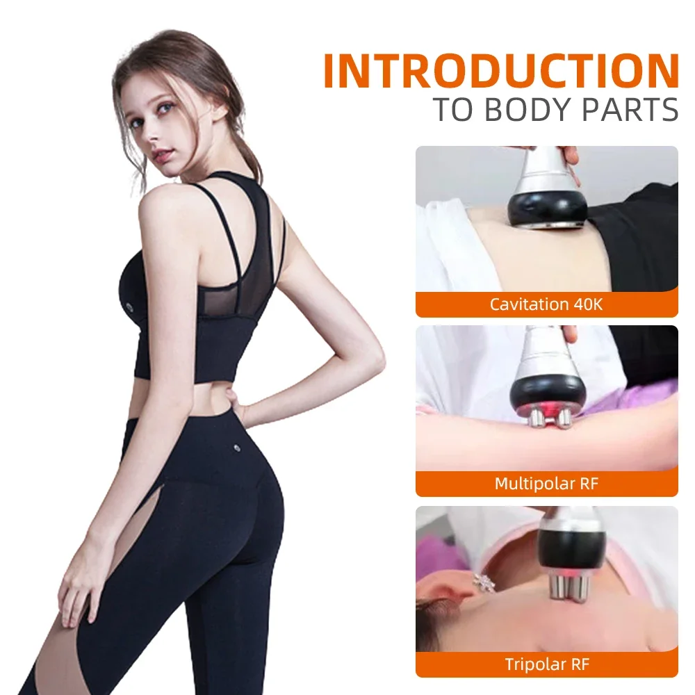 40K Cavitation Machine 3/4in1 Ultrasonic RF Body Shaping Lose Weight Multipolar Slimming Facial Skin Tightening Lifting Device body slimming machine