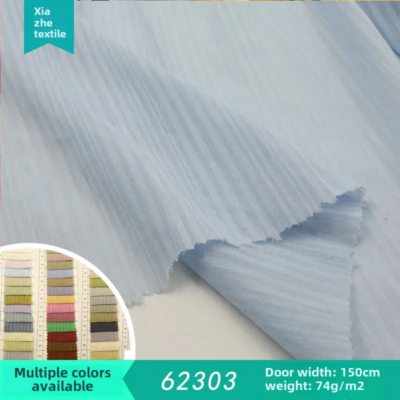 YH-62303 Polyester Cotton Vertical Stripe Embroidery Fashion Fabric Spring Summer Striped Shirt Sun Protection Weave Cloth