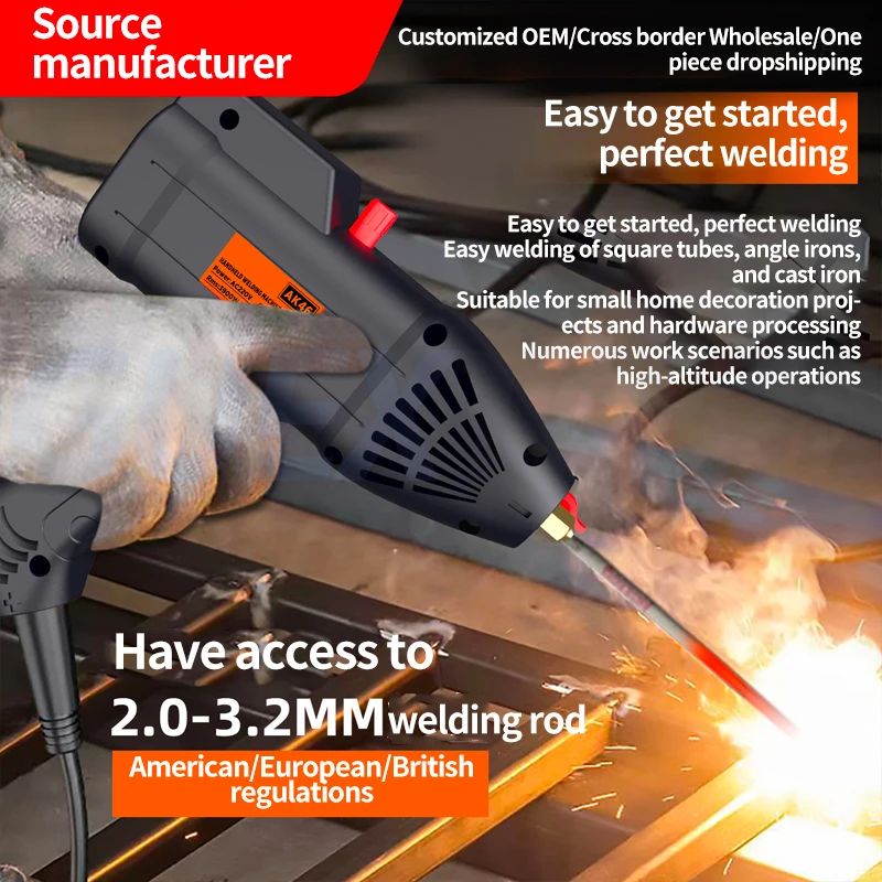 Smart Handheld Welder Digital Display 3000W Handheld IGBT Arc Welding Machine Automatic Digital Current Adjustment 220V