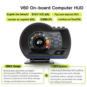 Il più nuovo A501 OBD2 Car Head Up Display HUD Smart Car Meter Digital RPM Gauge Auto Temp Sicurezza Turbo Acqua e Olio Allarme Odomete G4T8