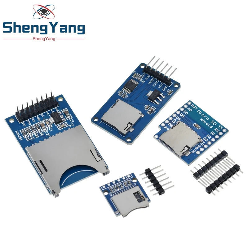 D1 Mini TF-Kartenmodul Micro SD Speichererweiterungsplatine Mini Micro SD TF-Karte Memory Shield Modul mit Pins für Arduino