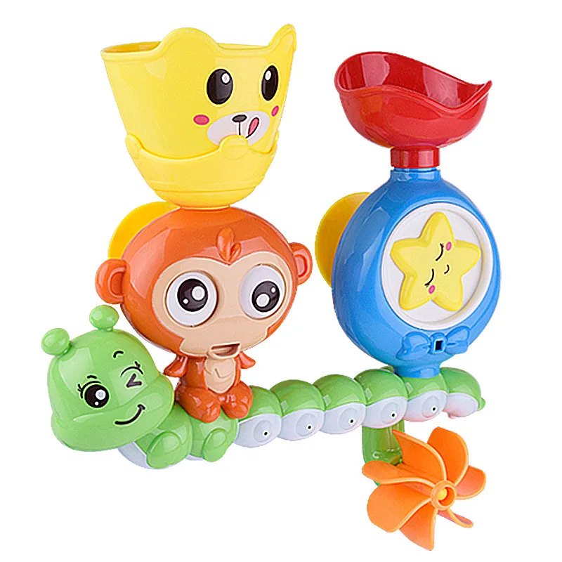 Baby Water Toys Wall Suction Cup Marble Race Run Track Baby Bath Tub Water Spray Bathroom Bathing Shower Toys for Children 5