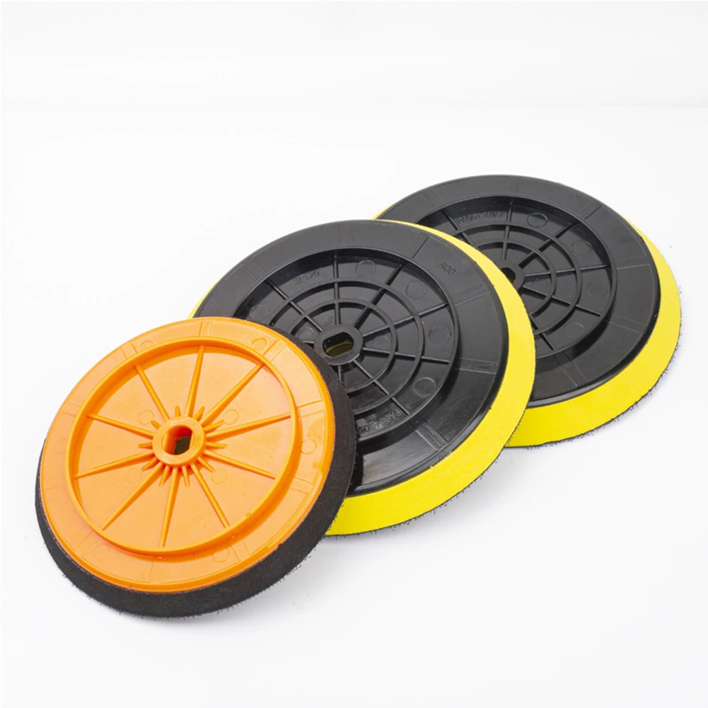 2er-Pack Pufferpads, 15,2 cm große Polier-Trägerplatten, kompatibel mit den meisten kabellosen Pufferpolierern, Gelb und Schwarz – Detail 6