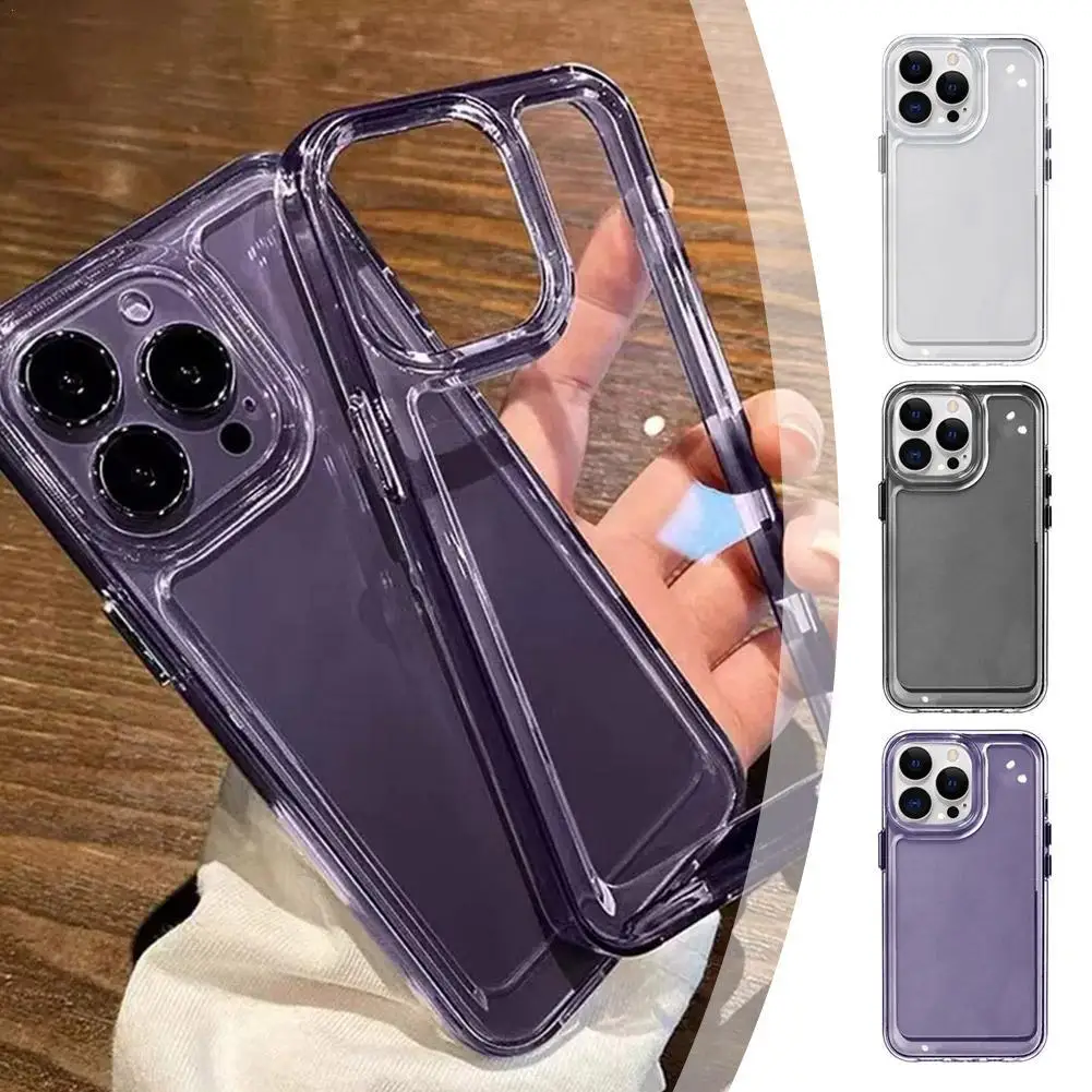 Custodia Trasparente 1Pc Per Iphone 15 Pro / Ipone 15 Pro Max Custodia Protettiva Antiurto Resistente All'Usura