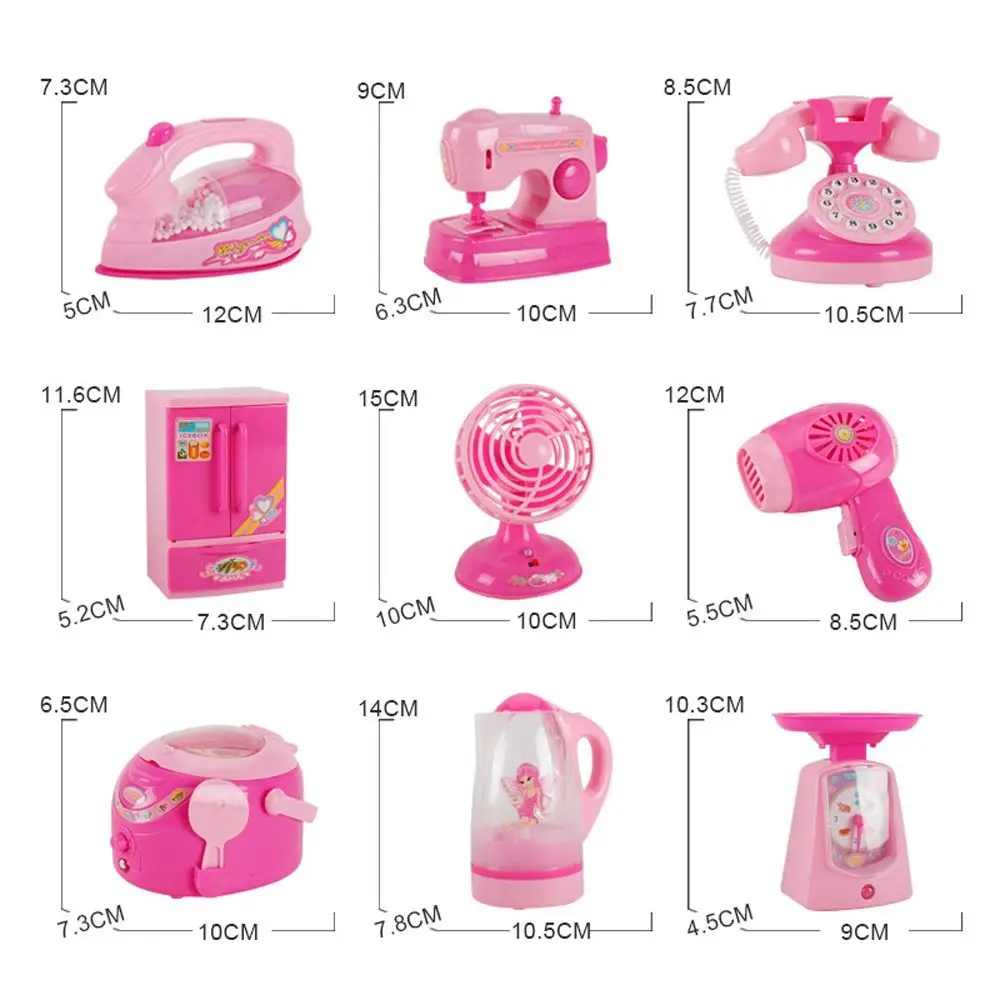 Coffee Machine Household Appliances Toys Vacuum Cleaner Toaster Blender Pretend Play Set Cooking Sweeper Kitchen Toys