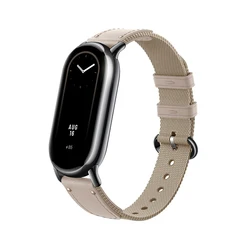 Premium Leather Strap - Sporty Replacement Band - Xiaomi Mi band 8 (5 meters white)
