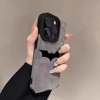 Luxury Leather Lambskin Shockproof Phone Case for IPhone 17 16 Pro Max Air 15 14 13 Max Black B-BatmanS Classic - Image 6