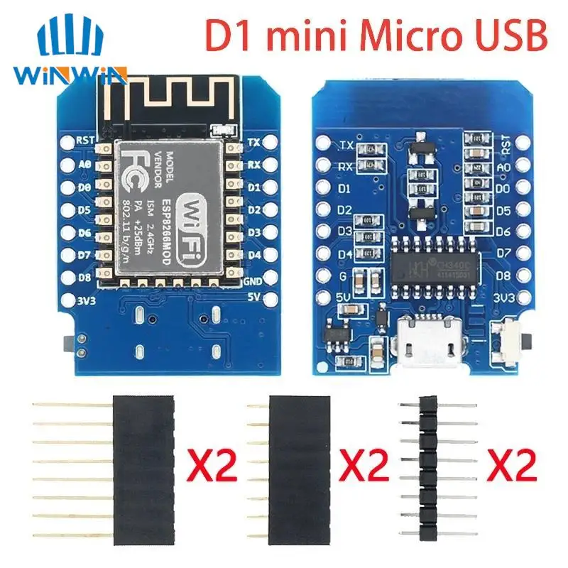 รูปสินค้า แผ่นพิมพ์วงจรพิมพ์ IoT สำหรับพัฒนา ESP8266 พร้อมช่อง USB-C/Micro USB