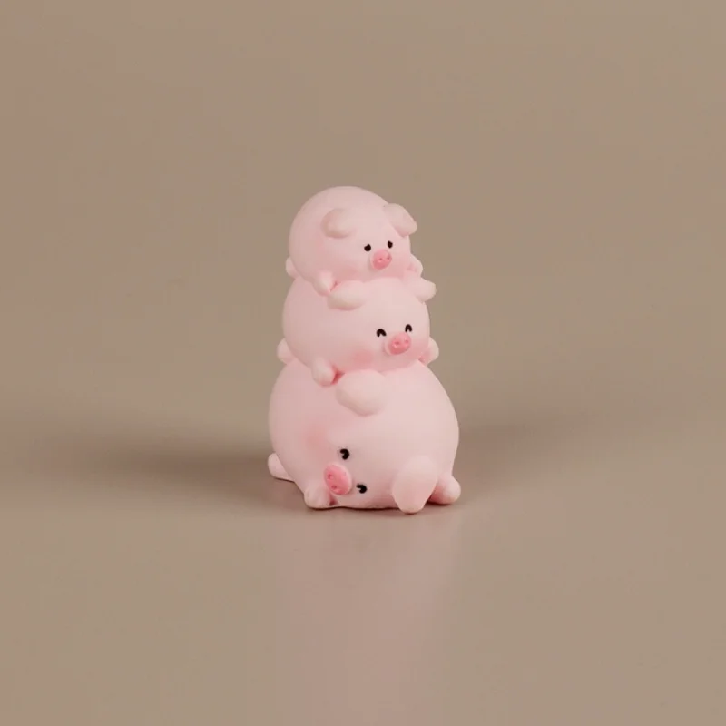 Cute Mini Piggy Ornament Cartoon Pig Figurine Micro Landscape Car Interior Home Desktop Decoration home decor