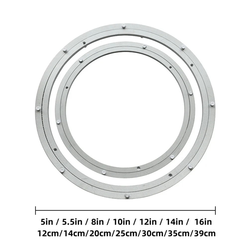 Heavy Aluminium Rotating Bearing 5/8/10/12/14/16Inches Design Lazy Susan Aluminum Ball Bearing Turntable Bearings Swivel Plate Rotating Display Stand Rotating Turntable Plate