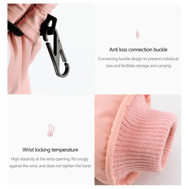 Children Gloves For Boys Girls Winter Mitten Thick Waterproof Non Slip Gloves Ski Warm Card Cartoon Shark Penguin