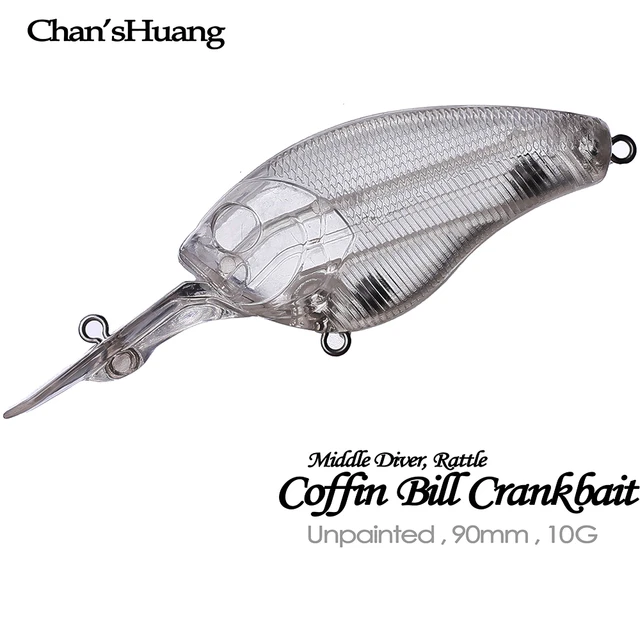 Chan'sHuang 20PCS Unpainted Blanks Bait 12cm 19.3g Deep Water