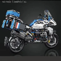 Motocicleta de alta tecnología 1:5, deportes urbanos, locomotora de carreras rápidas, modelo de ladrillo Modular Moc, bloques de construcción, juguete de regalo para niño T4022 - Imagen 3