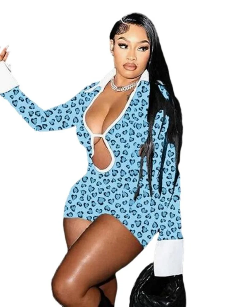 Wmstar Jumpsuit for Women Wholesale Sexy Lapel Cutout Backless Contrasting Color Slimming One Piece Outfits Drop Shopping 2025