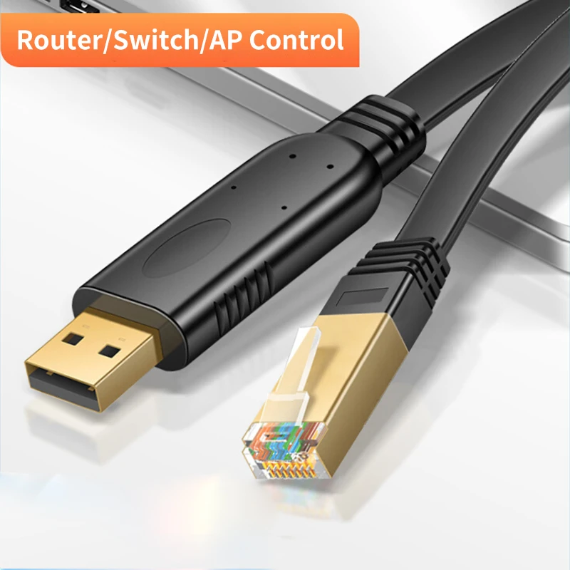 Usb para Rj45 Console Cabo Rs232 Adaptador Serial para Laptop Cisco Router rj 45 8p8c 18 m 3m - Imagem 6