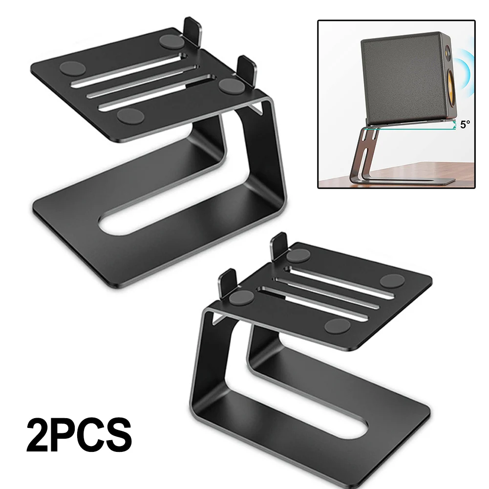 

2Pcs Desk Audio Stand Studio Monitor Riser For Bookshelf Desktop Laptop Speaker Audio Equipment Storage Holders & Racks