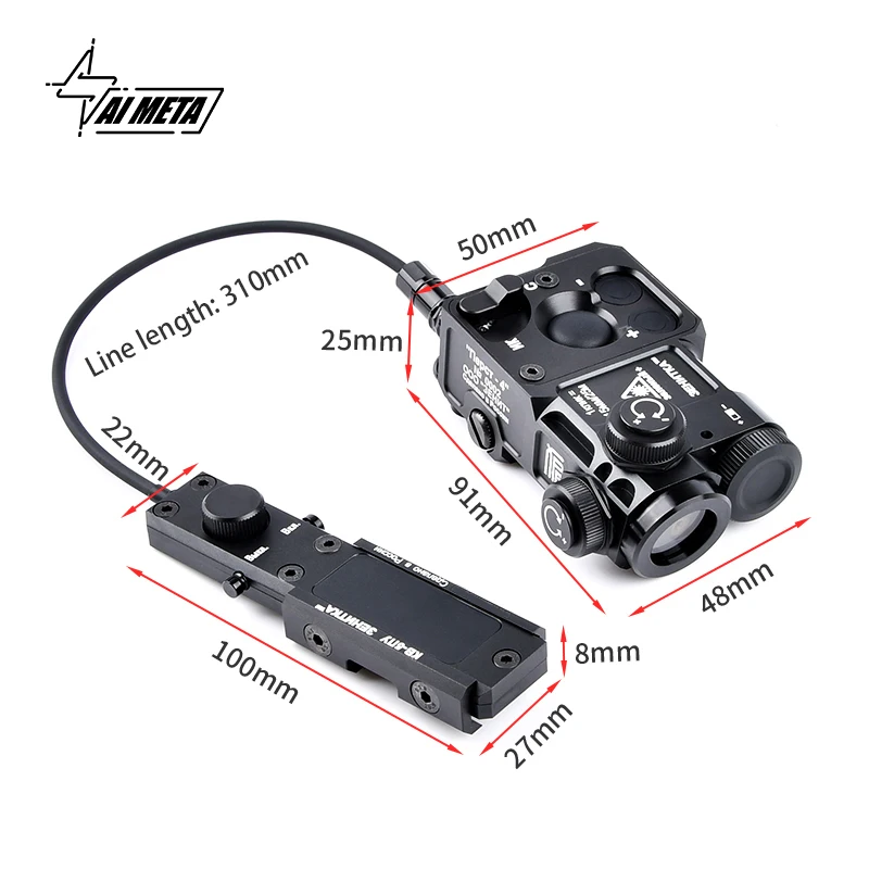 Tactical CNC PERST-4 Aiming Red Green Laser PEQ Blue IR Laser Airsoft can be reset to zero PEQ15 CQBL NGAL Weapon lights hunting