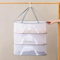 70cm Drying Net 3layer Hanging Clothes Drying Nets for Fruit Herbs Foods Dryer Cage Breathable Storage Rack Cleaning Dry Tools 1