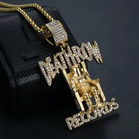 2025 New Nightclub Rhinestone Records Prisoner Pendant Hip Hop Death Row Chain Stainless Steel Men Necklace Wholesale Jewelry 1