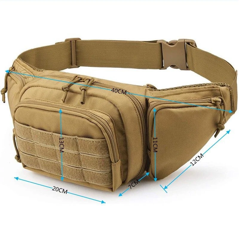 Outdoor Leisure Waist Bag Men Waist Fanny Pack Urban Health Walk Bag Multifunctional Hiking Running Sports Bodypack