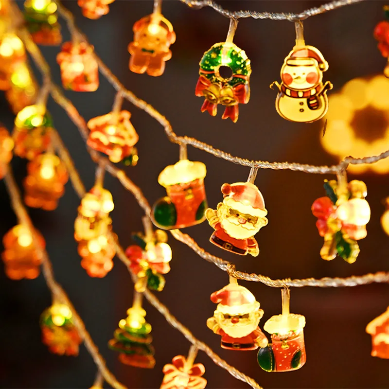 thumbnail image 1 of Christmas Lights String Santa Claus Snowman USB Garland LED Christmas Tree Decorative Light Party New Year's Decor Natal droship, 1 of 4