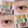 18 Colors Color Blocking Eyeshadow Palette Ice Cream Color Eyeshadow Pink Purple Makeup Nine Grid Eye Shadow Palette Cosmetics 4