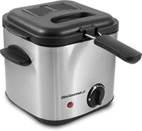 NEW Electric 1.5 Qt. / 6 Cup Oil Capacity Deep Fryer, Adjustable Temperature Removable Basket Stainless Steel 1