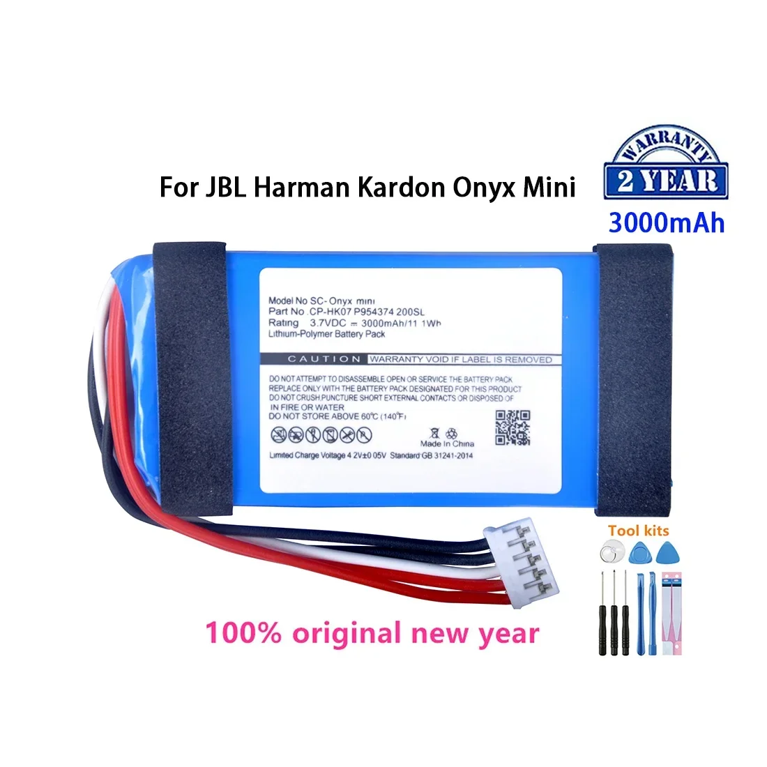 

Original CP-HK07 P954374 3000mAh Onyx mini Speaker Replacement Battery For Harman/Kardon Onyx mini Li-polymer Batteries + Tools