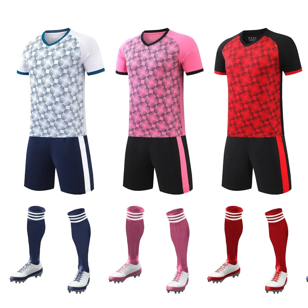 24 25 American children's clothing boy girl Fans shirt Training wear games Football Jersey sport Men Kids Kit Tops and shorts