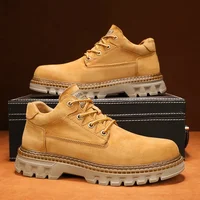 2023 Winter Ankle Boots Men's Boots Outdoor Comfortable Yellow Boots with Classic Design High Top Men Casual Shoes Choice - Image 3
