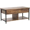 Lift Top Coffee Table ，4 in 1 Multi-Function Coffee Table with Hidden Compartment ，Modern Lift Tabletop Dining Table 6