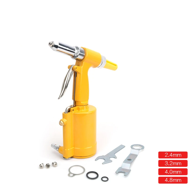 Rivet Gun Rivet Nut Tool Rivet Gun Set Industrial Nail Riveting Tool Pneumatic Three-jaw Air Riveter 2.4/3.2/4.0/4.8 Capacity