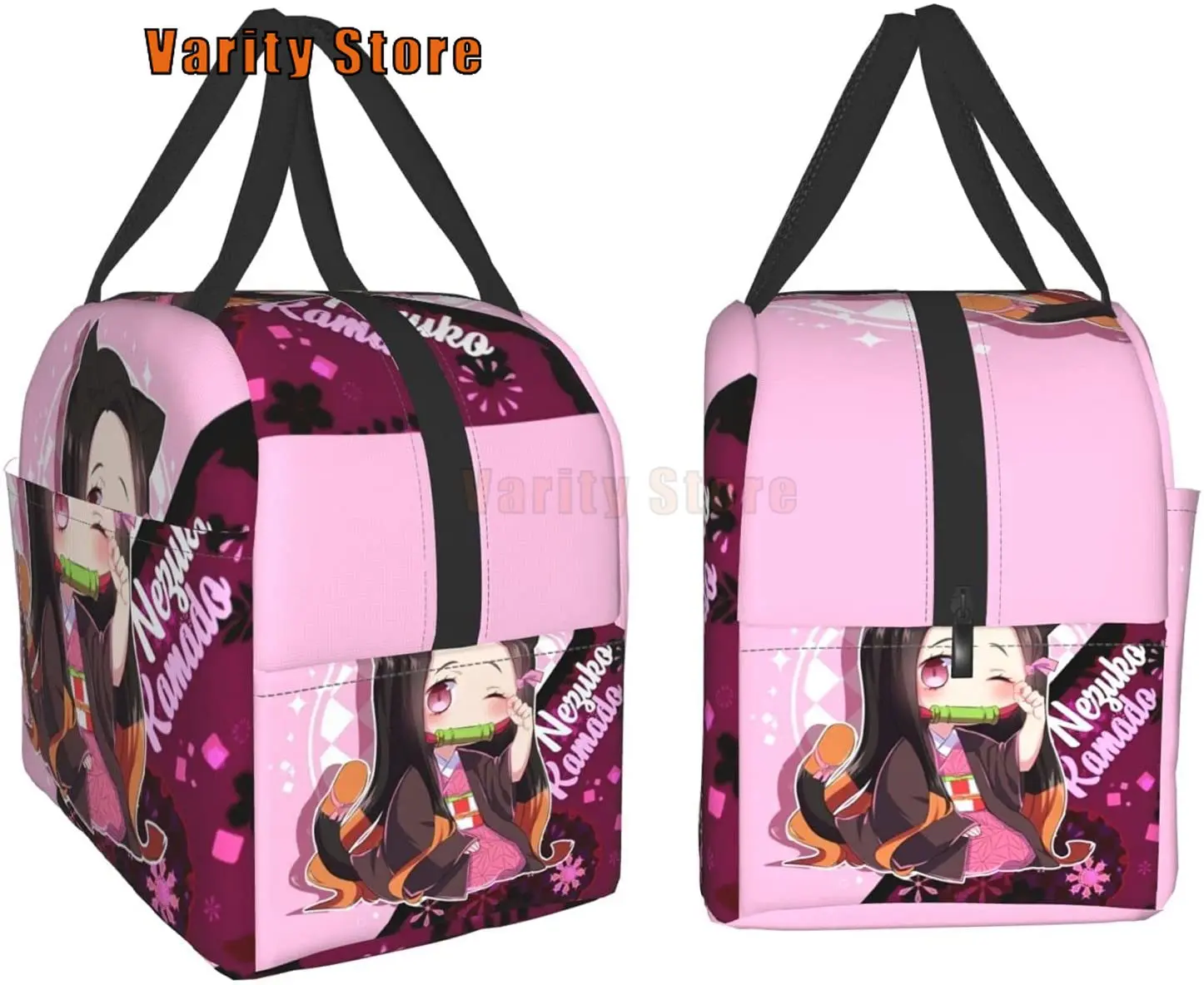 BearLad Dem0n S1ayer Kimetsu No Yaiba Nezuko Kamado Bamboo Lunch Bag Tote Anime Container For Women Box Insulated Kids Cooler