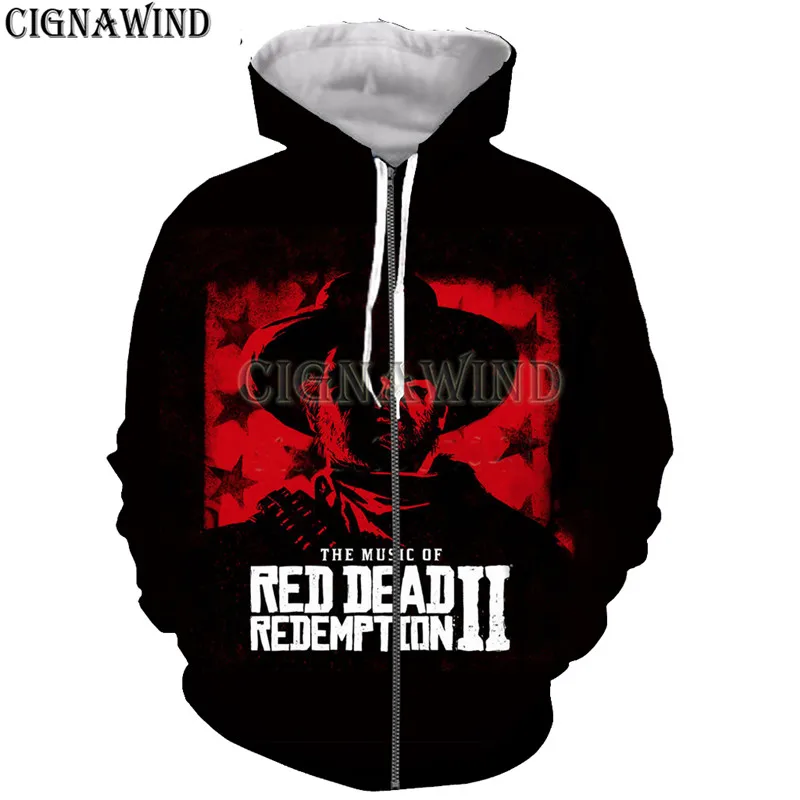 thumbnail image 1 of Sudadera con capucha con estampado 3D del juego Red Dead Redemption 2 para hombre, moda urbana, para deportes al aire libre, informal, para hombre, 1 of 5