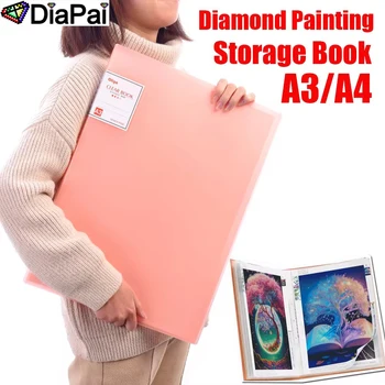 DiaPai 40/60 Page Diamond Painting Storage Book A3 Size Artificial, Perfect for Organizing Displaying Your Art Masterpieces Gift