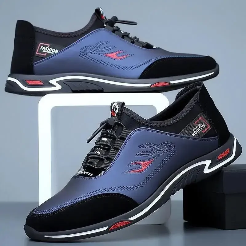 Men's Business Casual Breathable Anti-odor Leather Shoes Fashionable Soft Sole Work Driving Shoes Men's Lightweight Cloth casual shoes leather shoes