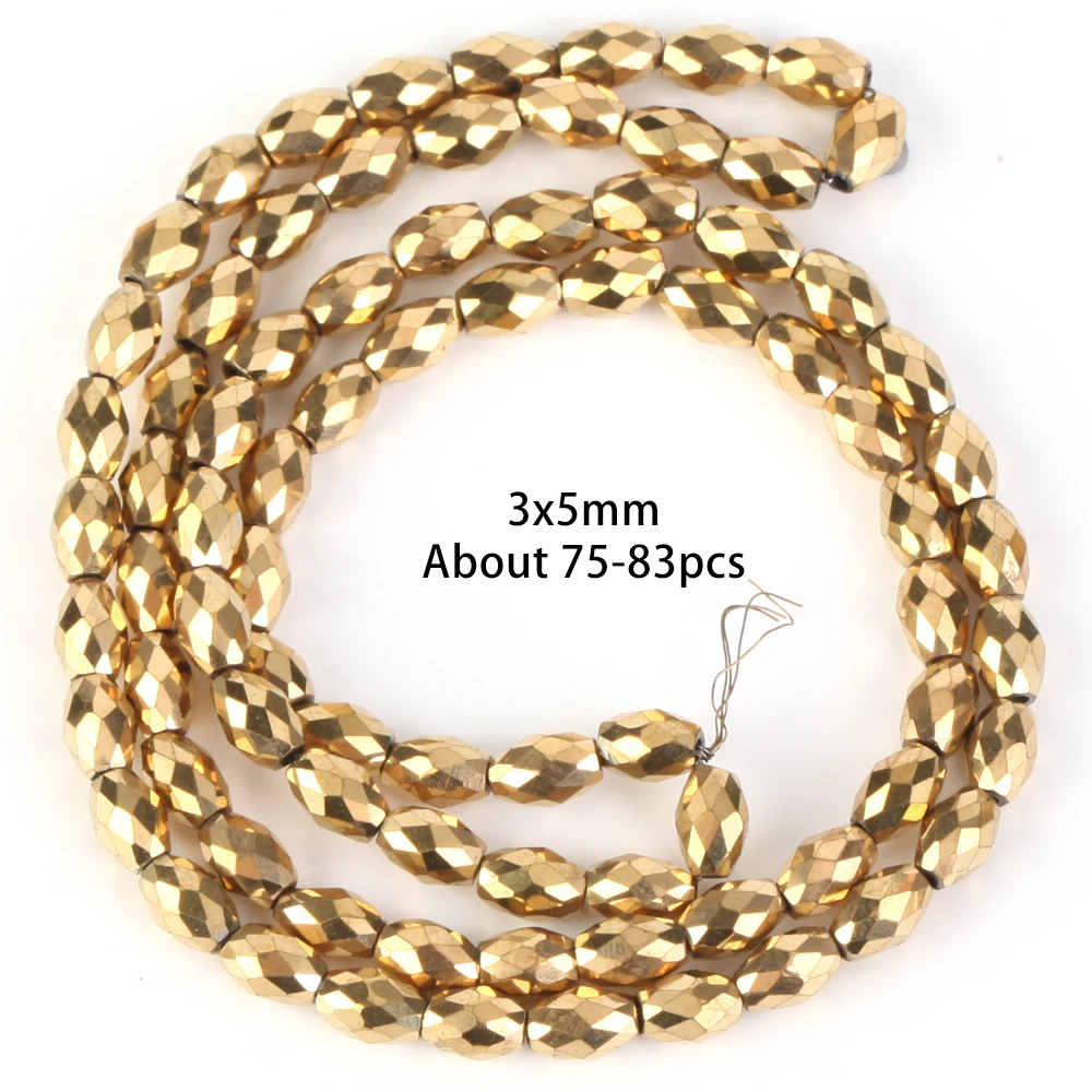 AAA+ Retention Farbe vergoldet natürliche Hämatit Stein Perlen Herz Stern geometrische Form Perlen für Schmuckherstellung DIY Armband – Detail 11