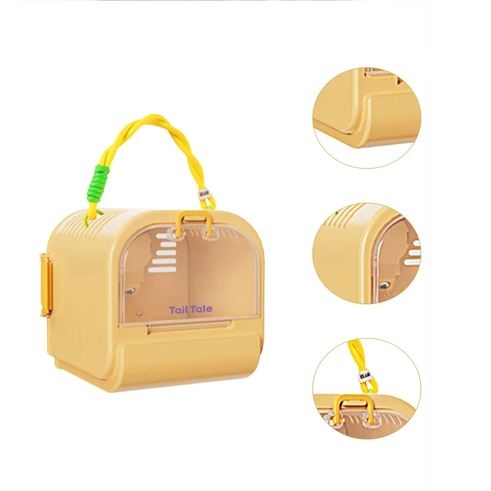 Hamster Portable Carrier, Small Pet Outdoor Travel Cage, Simple and Stylish, Hamster Outing Cage, Pet Lovely Portable Cage