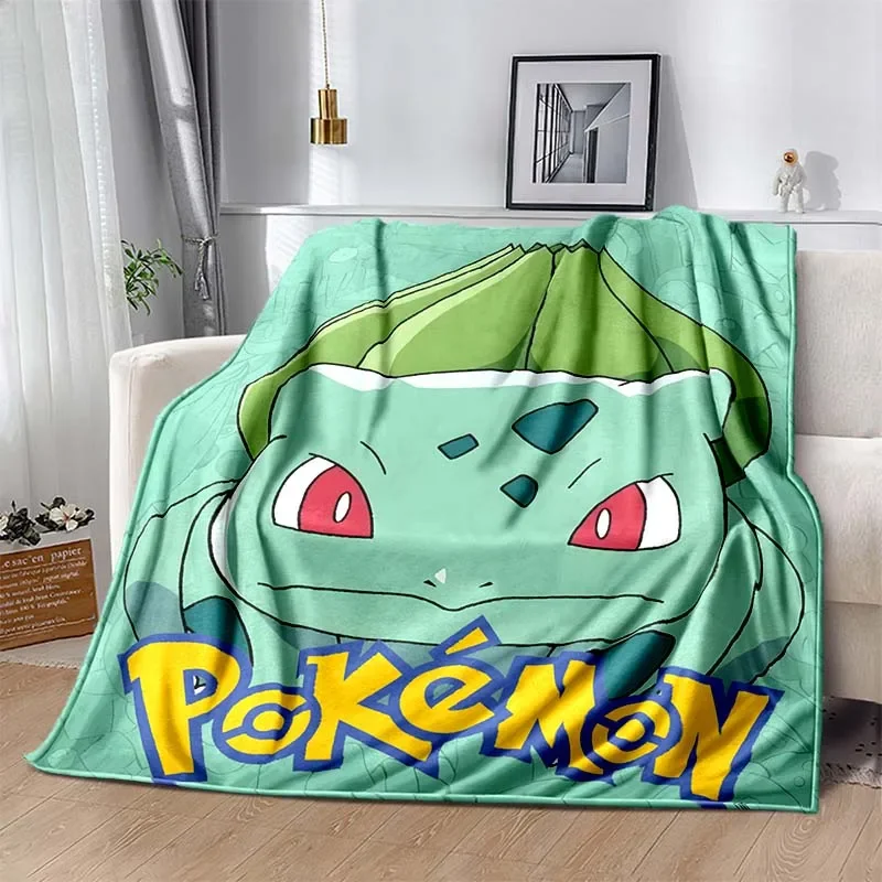 6 Size Warm Soft Pokémon Stitch Pikachu Print Blanket Fluffy Children and Adults Sofa Plush Bedspread Throw Blanket for Sofa Bed 4
