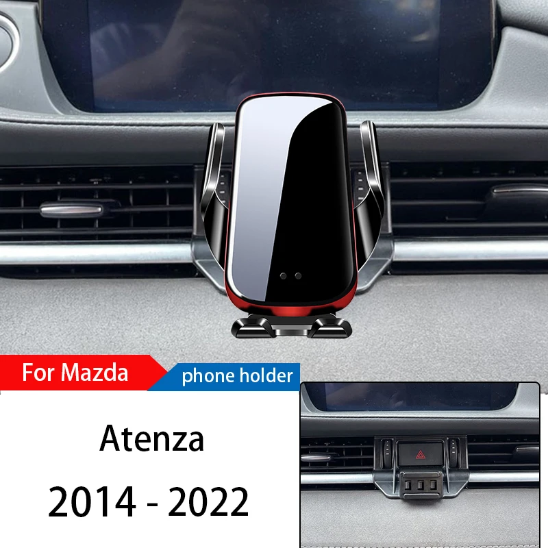 

Wireless Charger Car Phone Holder Mount Stand For Mazda Atrnza 2014-2022 Adjustable GPS Navigation Mobile Bracket Accessories