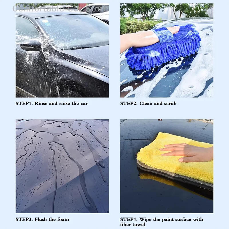 1PC Auto Waschen Mikrofaser Auto Waschmaschine Schwamm Reinigung Waschen Handtuch Auto Handschuhe Styling Zubehör Auto Pflege Detaillierung Pinsel – Detail 3