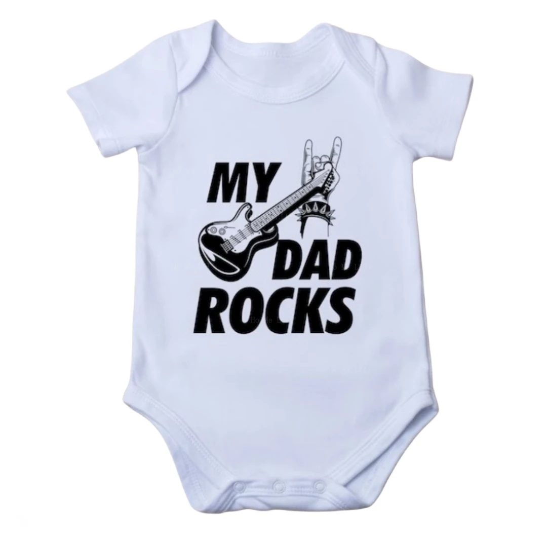Baby Dad Rock Body Rock And Roll Dad Music Body Gift Band Pagliaccetti Per Bambini Pre Ristretto