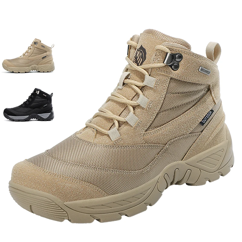 Tactical Boots for Men Military Boots Men Lace Up Combat Ankle Boot Big ...