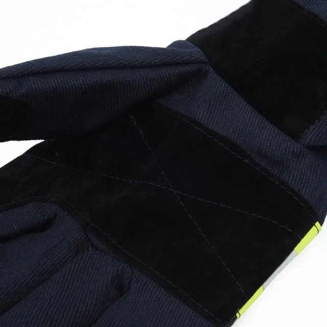 1 Pair Protection Gloves Heat-resistant Non-slip Wear-resistant Gloves Reflective Strap For Firefighter Welding Cold Weather 6