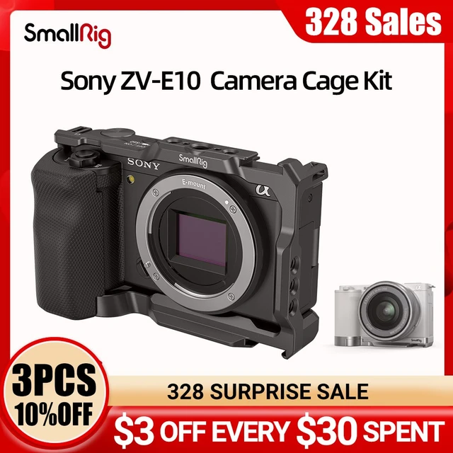 SmallRig Sony ZVE10 Camera Cage with Silicone Cage handle Built-in Arca  quick release plate Cage Rig Kit for Sony ZV-E10 3538
