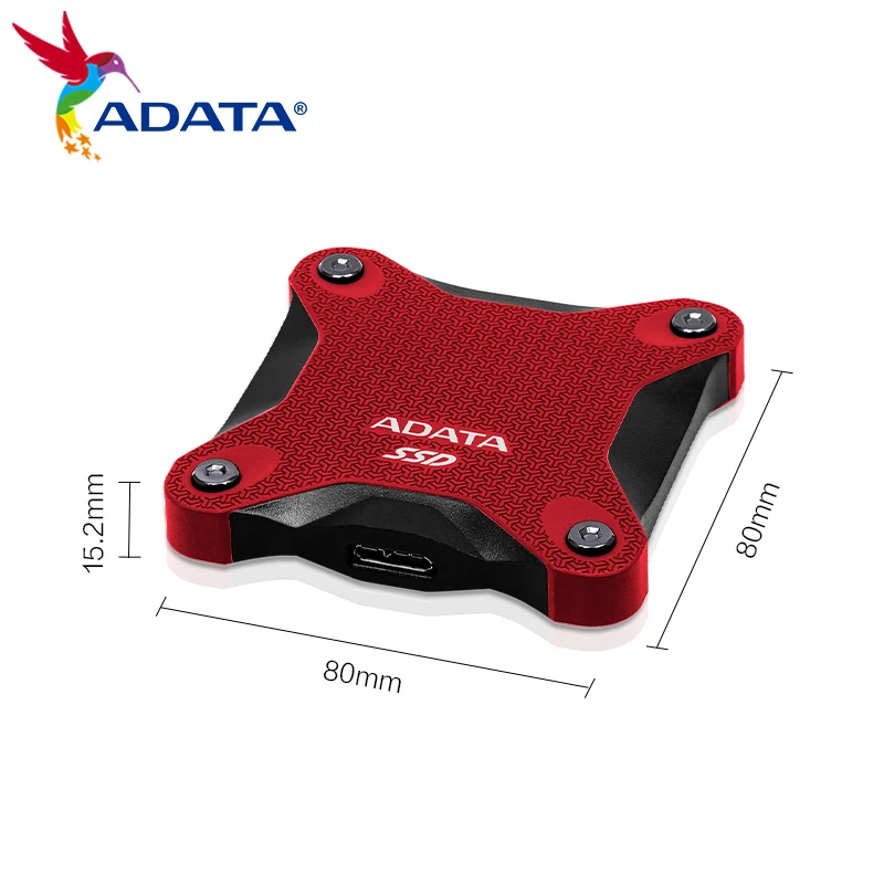 ADATA SD620 포터블 솔리드 스테이트 디스크 512GB USB 3.2 Gen 2 3D NAND SSD (데스크탑/노트북 PC용) 최대 520MB/s 읽기 속도, 100%