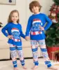 2025 New Christmas Family Pajamas Fashion Letter Printing Quality Comfortable Fabric Christmas Suits Home Parent-Child Clothing 3
