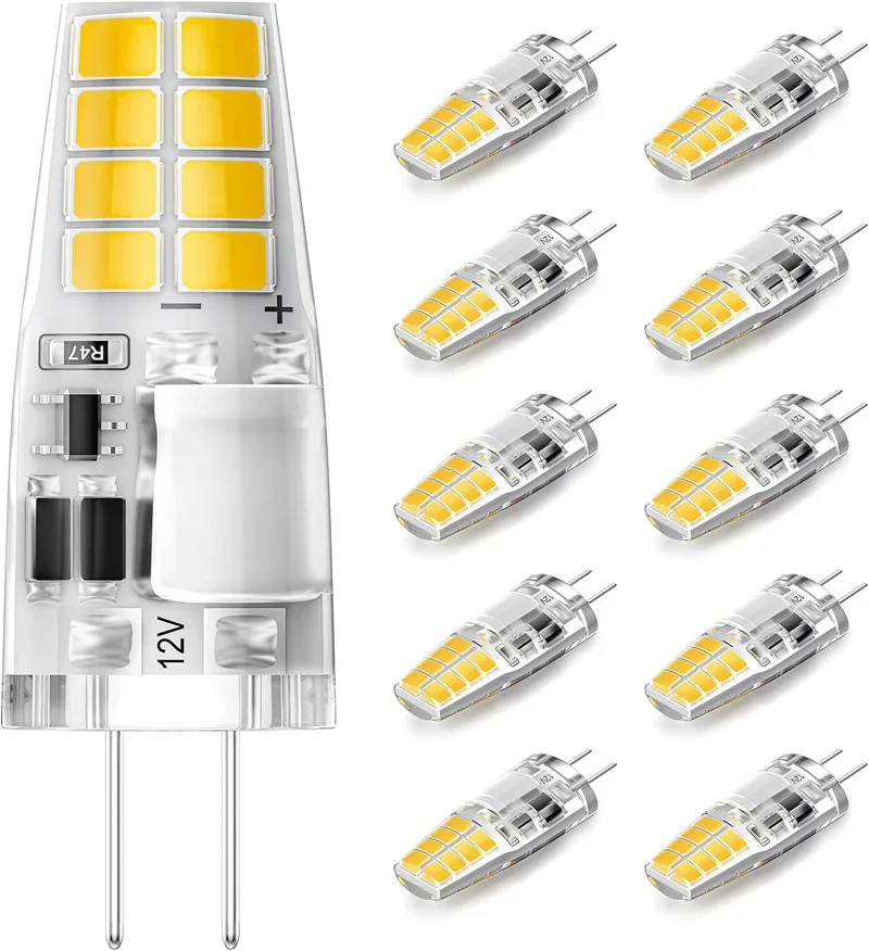 

10pcs G4 LED Bulb 12V T3 JC Bi-Pin 3W 3000K Natural 4000k 6000k Replace 30w Halogen Bulb Landscape RV, Under Cabinet Puck Light