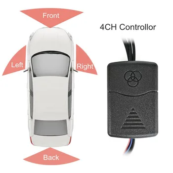 DIYSECUR telecamera di parcheggio per Auto convertitore di canale Video interruttore automatico anteriore/laterale/telecamera per retromarcia scatola di controllo Video interruttore manuale