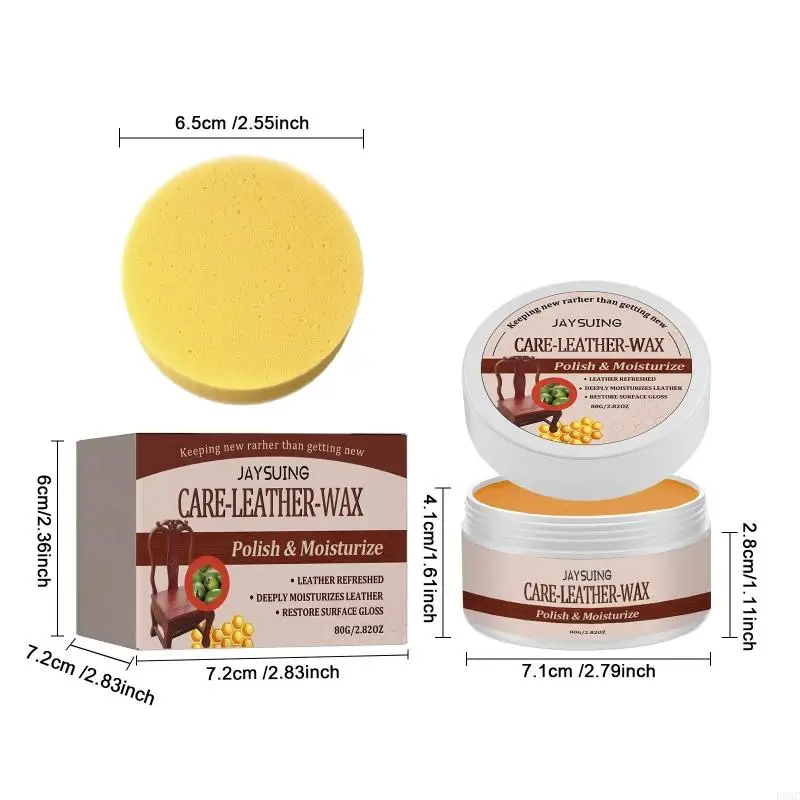 R58C Leather Care Kits,Care Leather Wax,Leather Conditioner Waterproof Soften and Restores Shoe,Saddles,Jackets,Purses,Glove